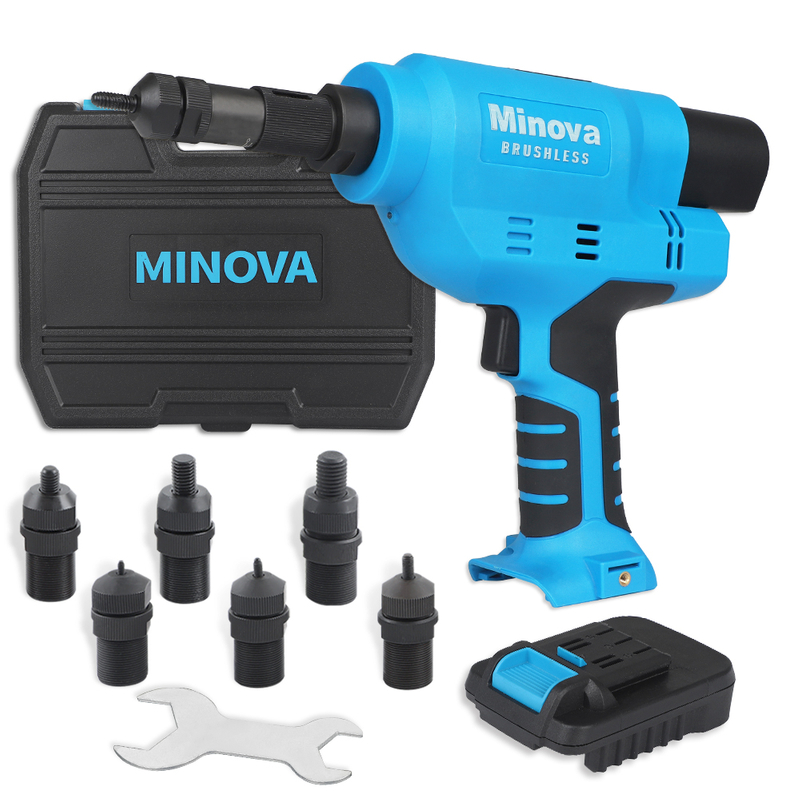 Electric Cordless Brushless Rivet Nut Tool Kit With Battery Adaptor