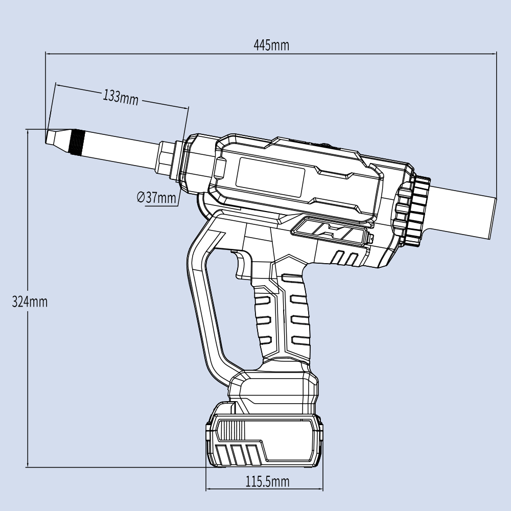 KD-0220TM 18V Brushless Tool for 8-12mm Sealing Rivet