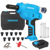 MINOVA Brushless Cordless KD-02X+ Rivet Tool Kit With Battery Adaptor