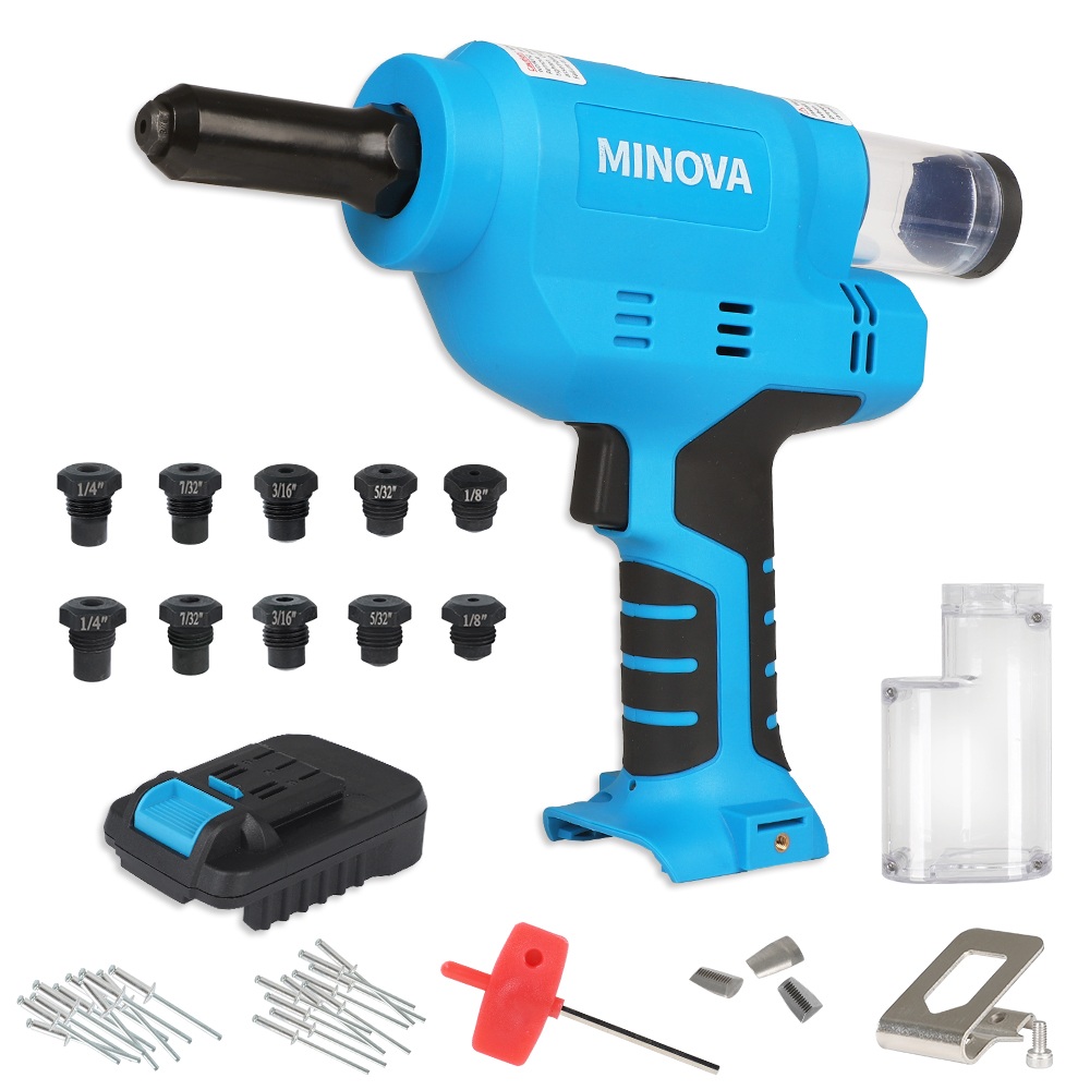 Brushless Cordless Rivet Tool Kit With Battery Adaptor