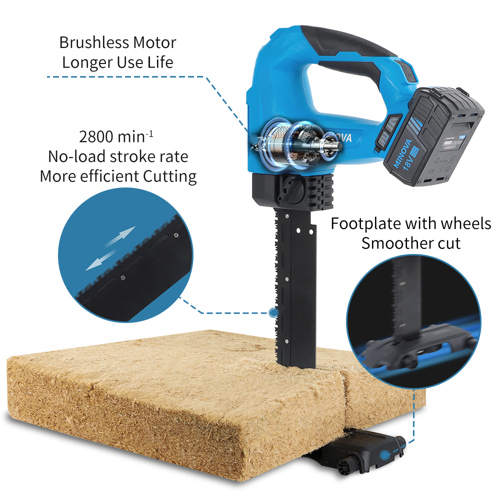 Cordless Insulating Saw for Mineral Wool/Rock Wool Material