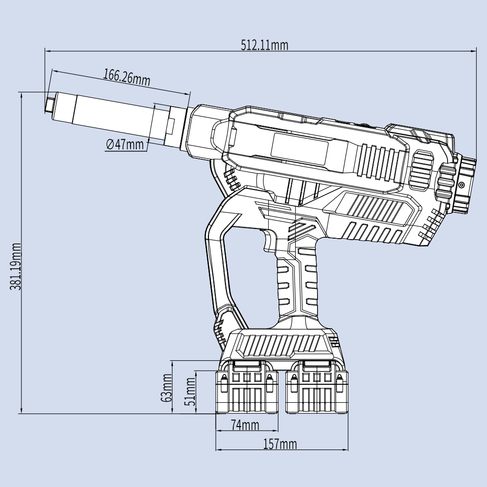 KD-0260T Cordless Brushless Rivet Tool
