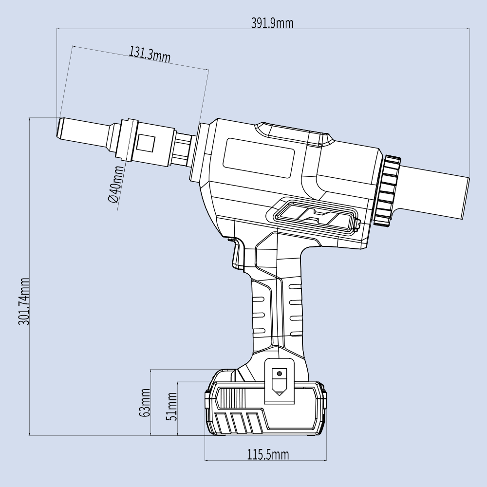 KD-02HB Cordless Brushless Rivet Tool