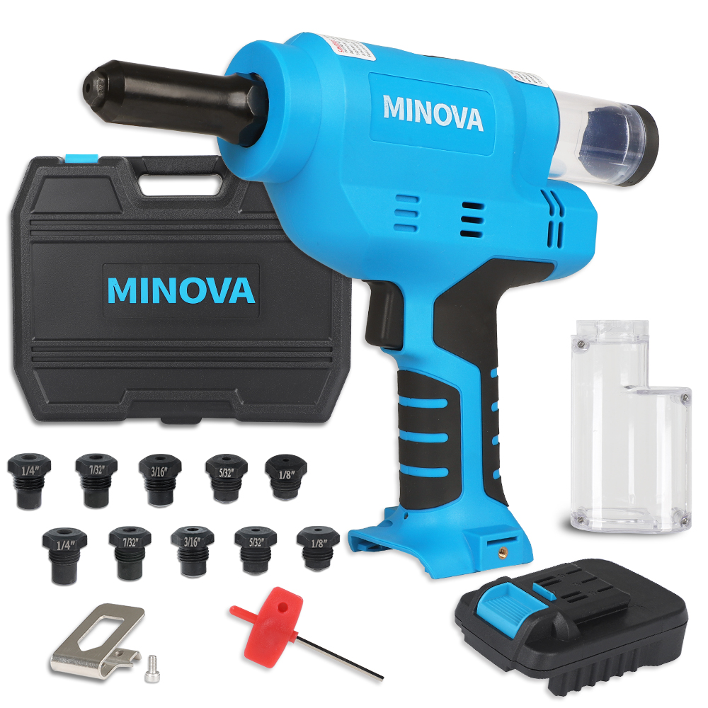 Brushless Cordless Rivet Tool Kit With Battery Adaptor