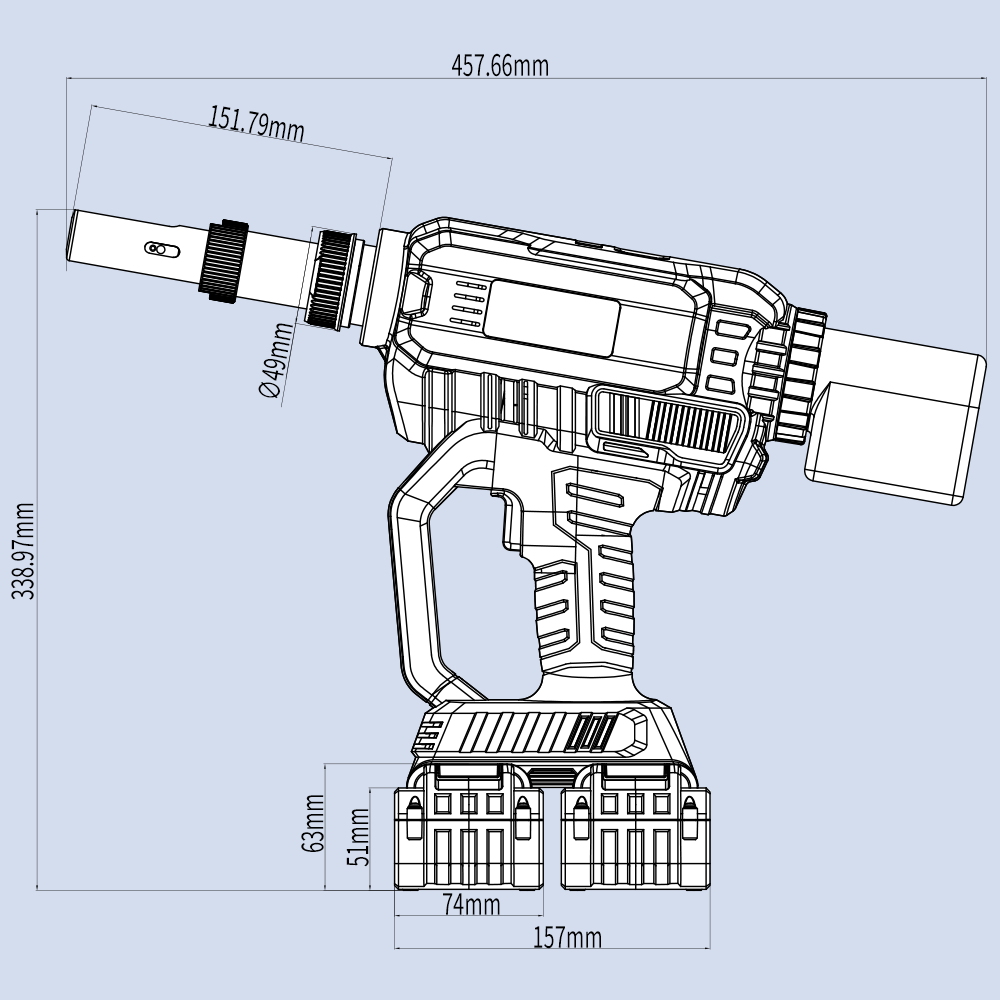 KD-0240B/0240H Cordless Brushless Rivet Tool