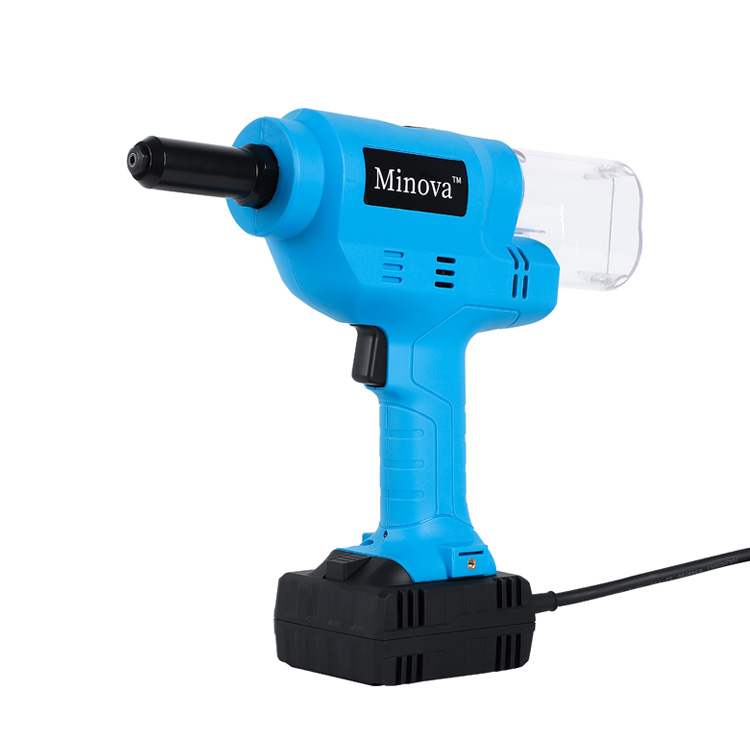 Electric Brushless Rivet Gun Corded Rivet Tool Set Blue Shell Rivet ...