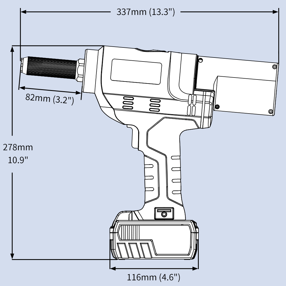 KD-02XL 18V Brushless Tool for Blind Rivet / Heim-lok