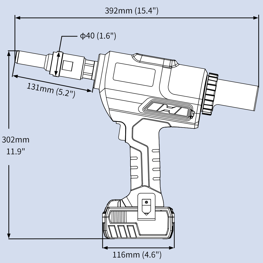 KD-02HB Cordless Brushless Rivet Tool