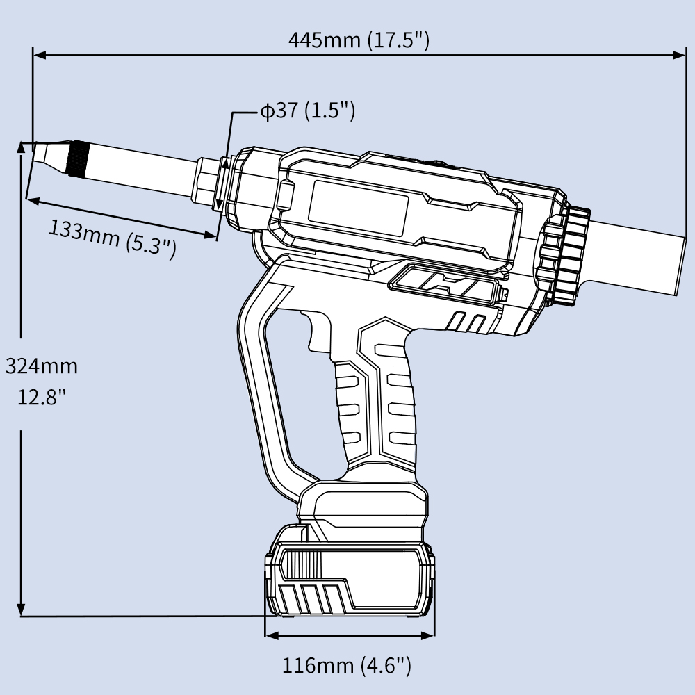 KD-0230TM 18V Brushless Tool for 8-12mm Sealing Rivet